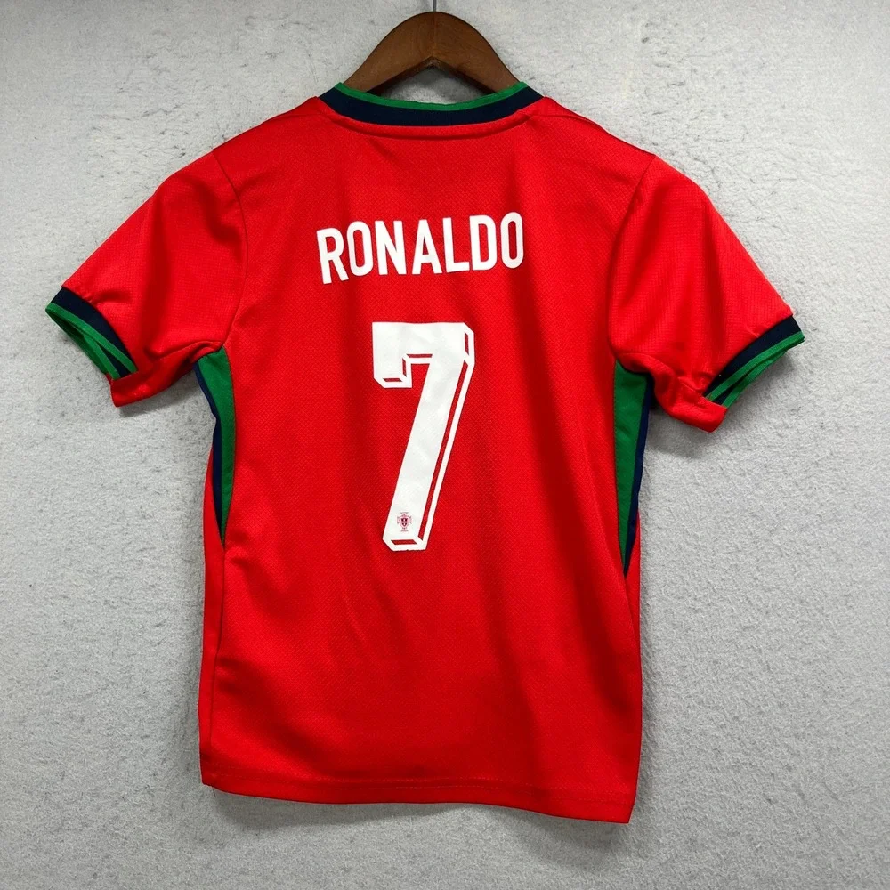 Ronaldo 7 Portugal Nike Soccer Jersey Boys Small Red Football Shirt Sportswear